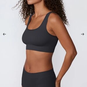 Seamless Charcoal Bralette and Brief Set